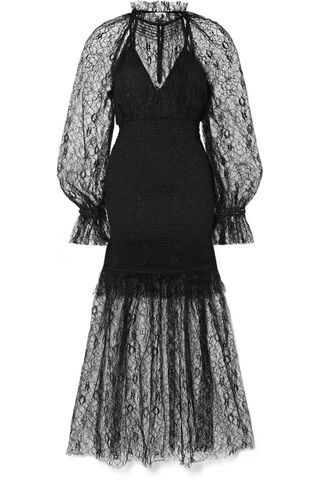 Alice McCall + After Dark Shirred Corded Lace Midi Dress