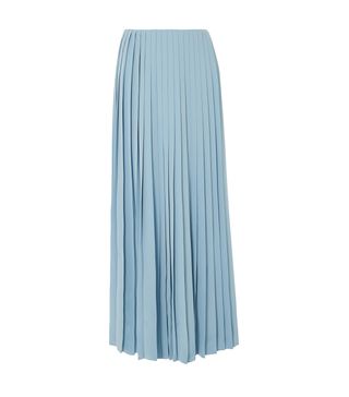 The Row + Tulu Pleated Silk Crepe de Chine Maxi Skirt