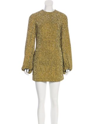 Jenny Packham + Silk Embellished Mini Dress