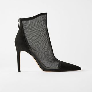 Zara + Mesh Ankle Boots