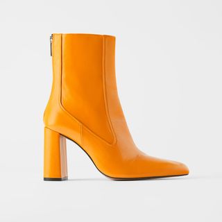 Zara + Orange Ankle Boots