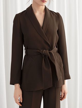 & Other Stories + Belted Long-Fit Blazer