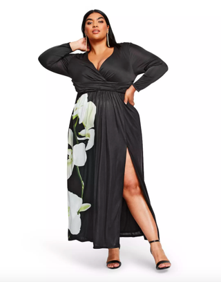 Altuzarra for Target + Floral Print Long Sleeve V-Neck Maxi Dress
