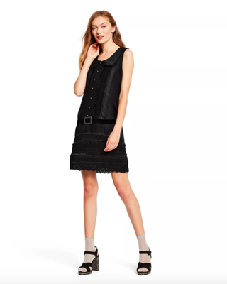Anna Sui for Target + Sleeveless Scoop Neck Belted Mini Shirtdress