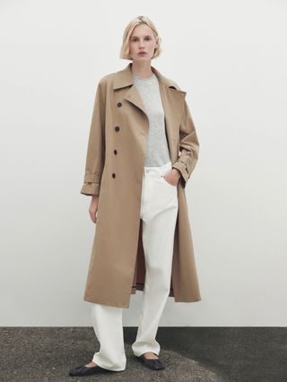 Massimo Dutti + Technical Trench Coat With Belt