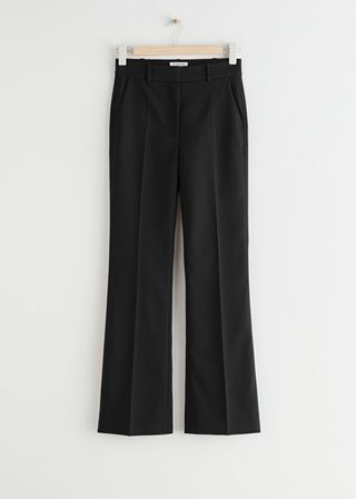 & Other Stories + Slim Flared High Waist Trousers