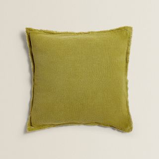 Zara Home + Throw Pillow With Fringe