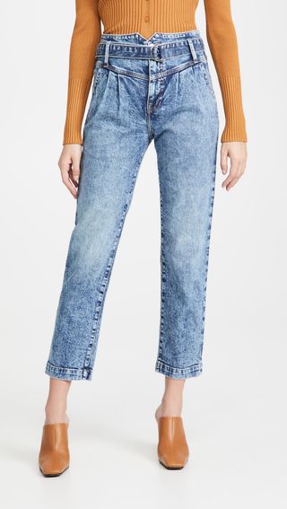 Jonathan Simkhai + Theo Belted Pleated Jeans