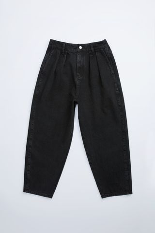 Zara + Pleated Slouchy Jeans