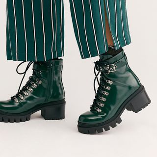 Jeffrey Campbell + Check Lace-Up Boots
