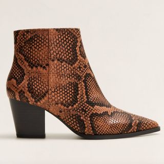 Mango + Snake-Effect Boots