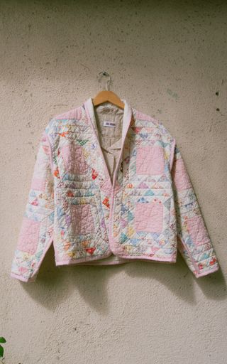 Jess Meany + Soft Pink Patchwork Juniper Cropped Coat
