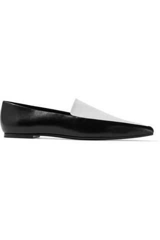 The Row + Minimal Two-Tone Leather Loafers