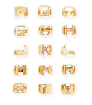 Chloé + Alphabet Gold-Tone Ring