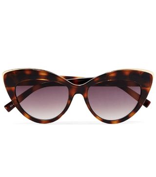 Le Specs + Beautiful Stranger Cat-Eye Tortoiseshell Acetate and Gold-Tone Sunglasses