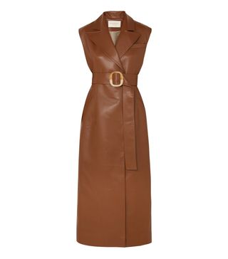 Matériel + Belted Vegan Leather Dress