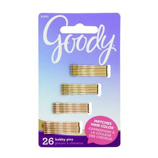 Goody + Small Bobby Pins, Metallic Blonde, 26-Count