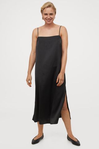 H&M + Satin Slip-Style Dress