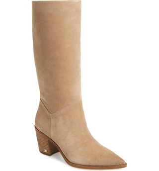 Sam Edelman + Leahla Slouchy Boots in Oatmeal Suede