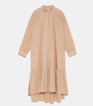 Zara + Ruched Poplin Dress