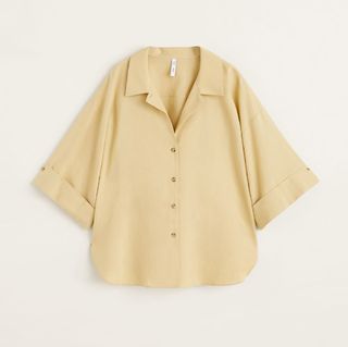 Mango + Linen-Blend Shirt