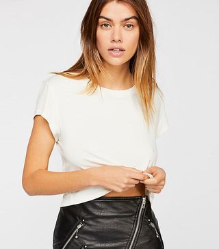 Free People + Cropped Baby Bamboo Tee