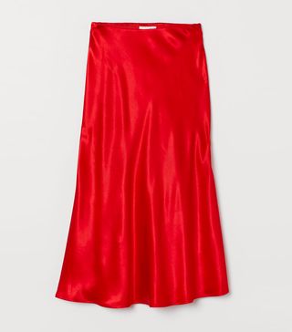H&M + Satin Skirt