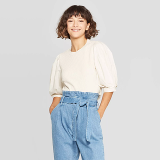 Who What Wear x Target + Puff Elbow Sleeve Crewneck T-Shirt