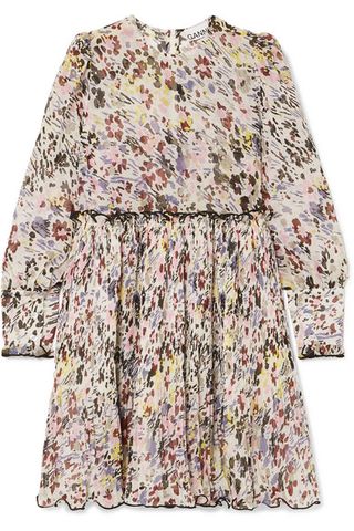 Ganni + Floral-Print Dress