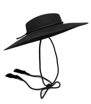 Saint Laurent + Rope-Trimmed Rabbit-Felt Fedora