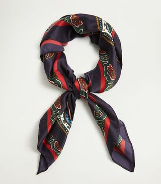 Mango + Printed Satin Scarf