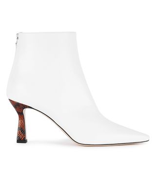 Wandler + Lina 80 White Leather Boots