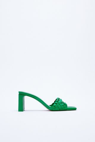 Zara + Heeled Woven Sandals