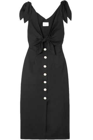 Alice McCall + Nara Knotted Cutout Poplin Midi Dress