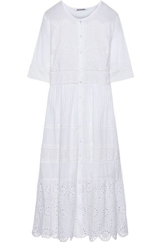 W118 by Walter Baker + Dwain Scalloped Broderie Anglaise Cotton Midi Dress