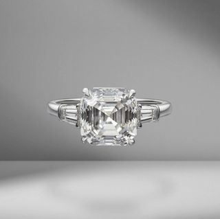 Material Good + Asscher Cut Engagement Ring