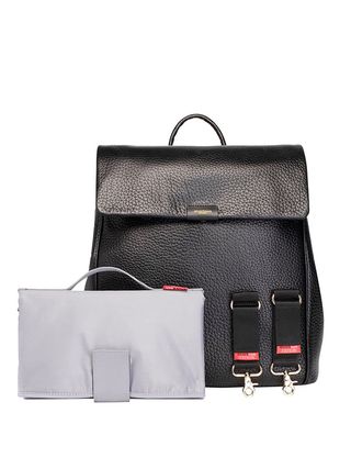 Storksak + St. James Convertible Leather Diaper Backpack