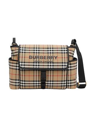 Burberry + Vintage Check Flap Diaper Bag