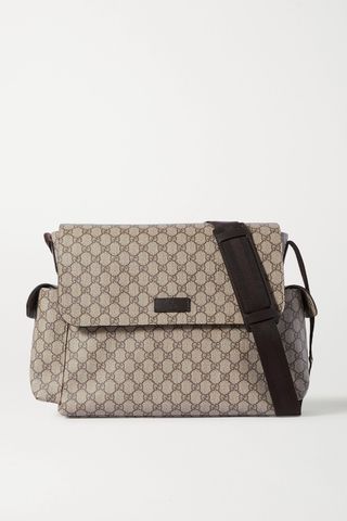 Gucci + Ophidia Printed Coated-Canvas Diaper Bag