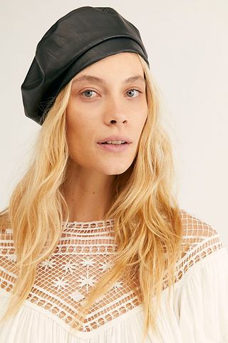 Free People + Alibi Vegan Leather Beret