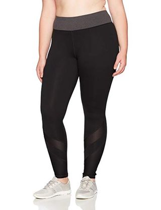 Just My Size + Plus Size Active Mesh Pieced Run Legging