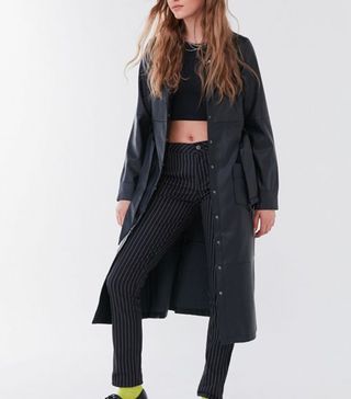 Urban Outfitters + Faux Leather Trench Coat