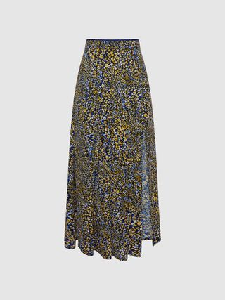 Reiss + Blue Kolbie Printed Slip Skirt