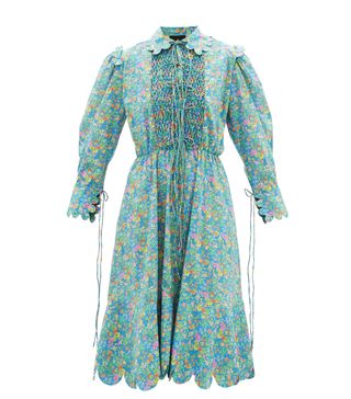 Horror Vacui + Electra Smocked Floral-Print Cotton Dress