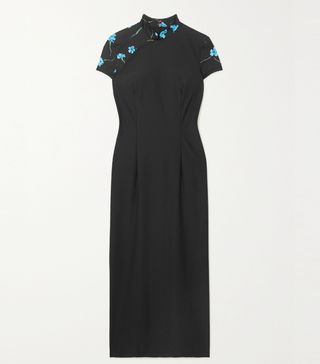 Marcia + Floral-Print Stretch-Jersey Midi Dress