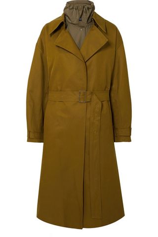 Low Classic + Belted Layered Cotton-Blend Canvas and Shell Trench Coat