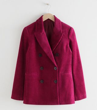 & Other Stories + Double Breasted Corduroy Blazer