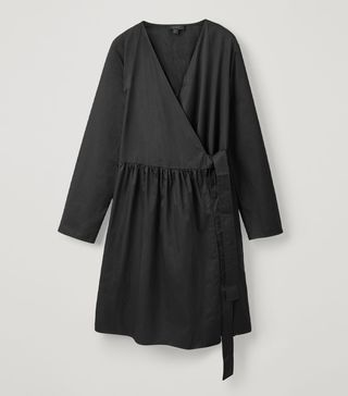 COS + Pleated Fold-Over Dress