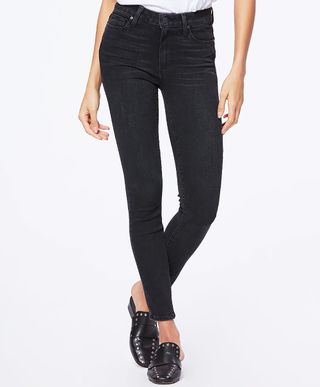 Paige + Hoxton Ankle Jeans in Black Willow