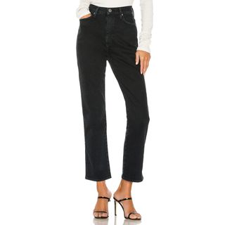 Agolde + Pinch Waist High Rise Kick Jeans in Realm